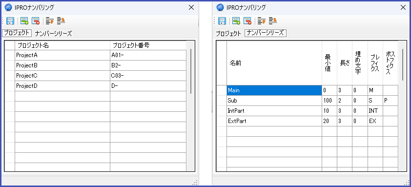 Numbering Projects - Number Series