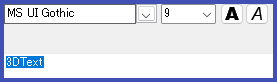 3D text area