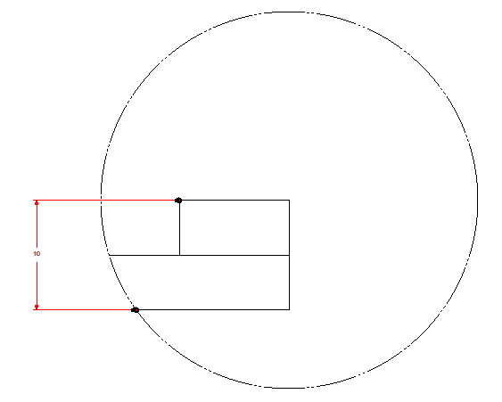 詳細ビューが寸法線に対応