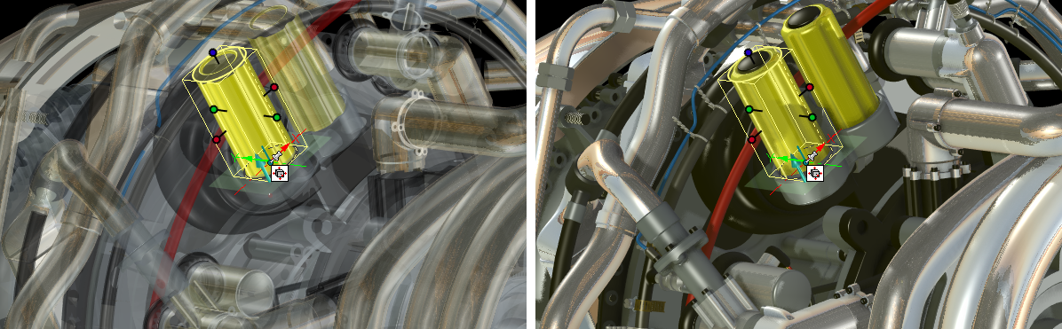 フィーチャ編集のパフォーマンス　- 透明度を表示するオプション