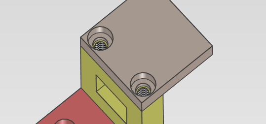 正しく収まった座ぐり穴