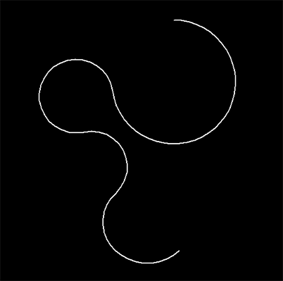 連続した円弧の例