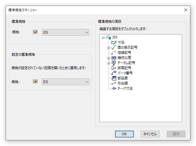 標準規格マネージャー