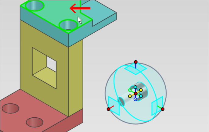 パーツ 3 の上面 を選択
