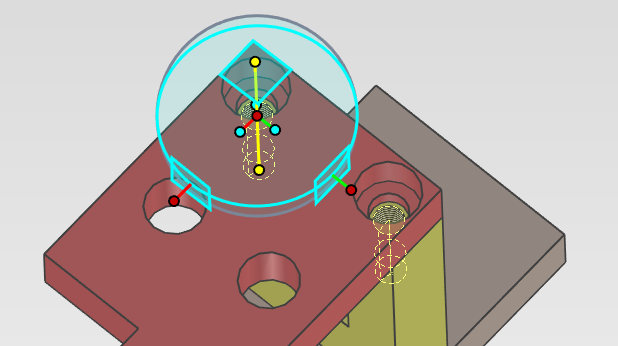 軸ハンドルをロック
