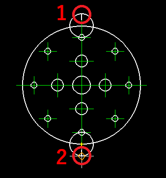 切断線の両端を指定