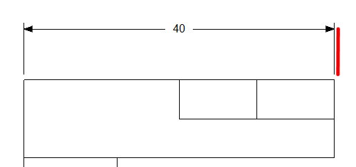 寸法補助線の長さ設定