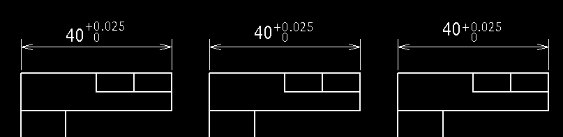 寸法許容差の位置