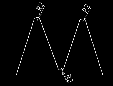 ポリライン-フィレット