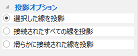 投影オプション